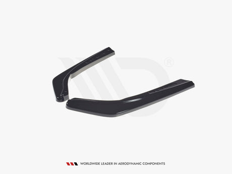 Black aerodynamic components rest on a white background. Below them, text reads, “WORLDWIDE LEADER IN AERODYNAMIC COMPONENTS.”