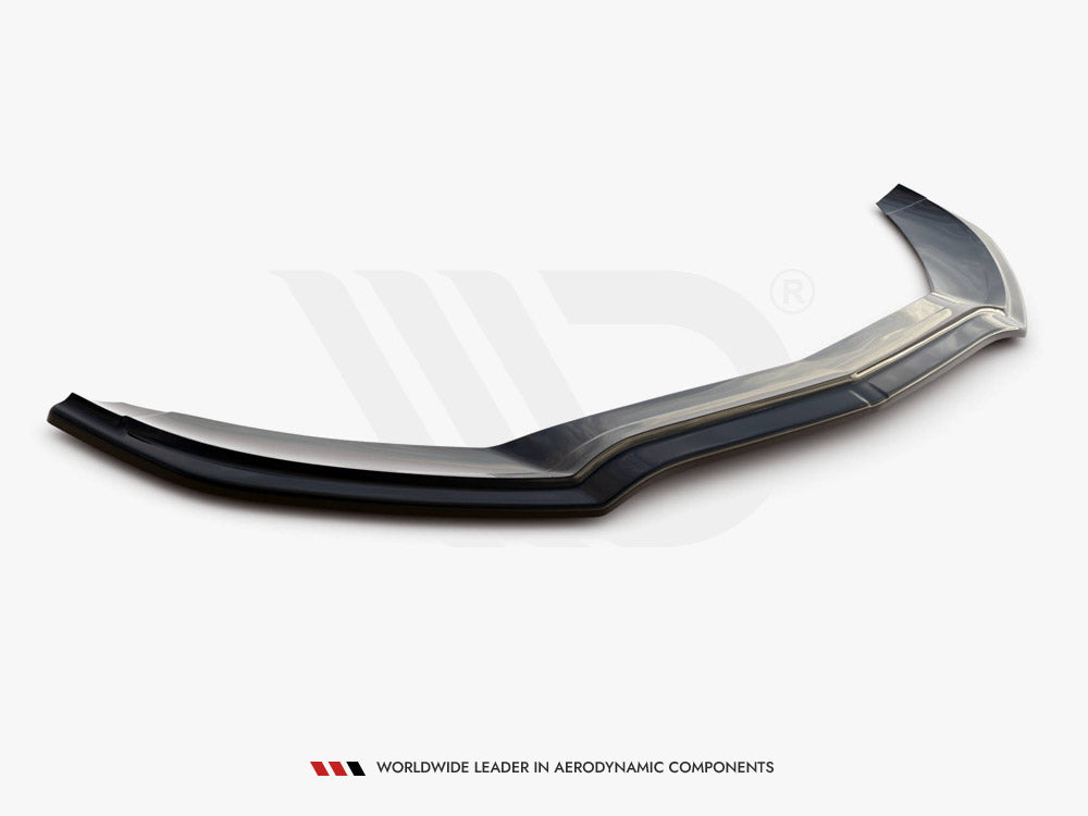 A sleek, curved car spoiler is displayed on a plain white background. Text at the bottom reads, "WORLDWIDE LEADER IN AERODYNAMIC COMPONENTS."