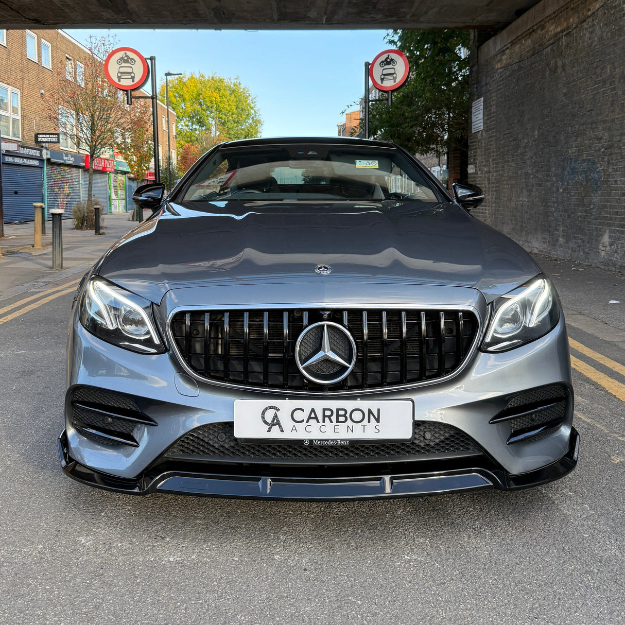 E Class - W213/C238: Gloss Black Front Splitter 2016-2020