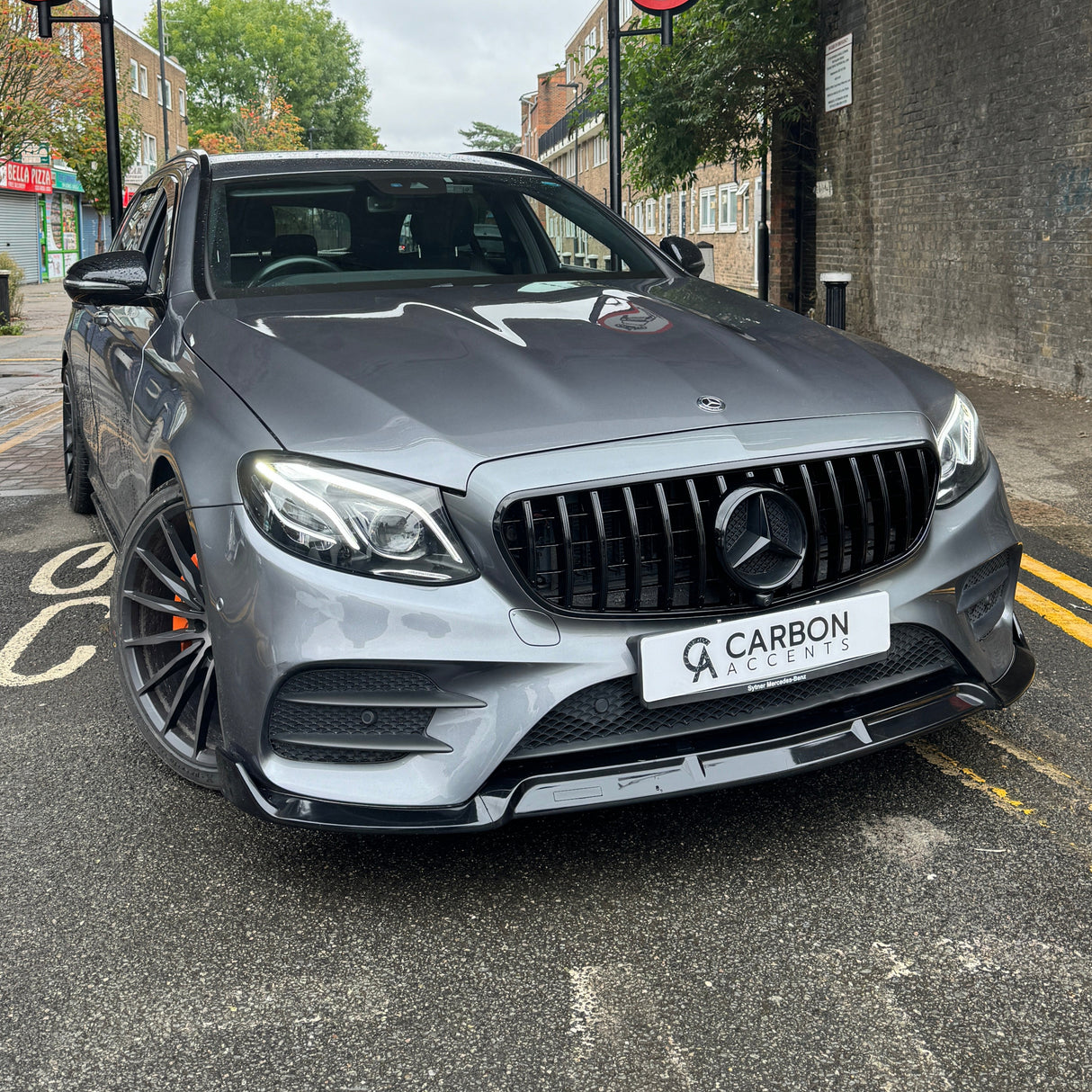 E Class - W213/C238: Gloss Black Front Splitter 2016-2020