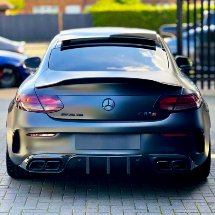 Gloss Black For Mercedes C-Class Coupe 2014-2019 AMG STX Style Spoiler main image 0