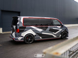 VW Transporter T6.1 with Cobra 55/55mm lowering springs – front wheel arch detail