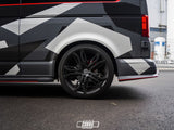 VW Transporter T6.1 lowered rear wheel arch – Cobra 55mm lowering springs installed