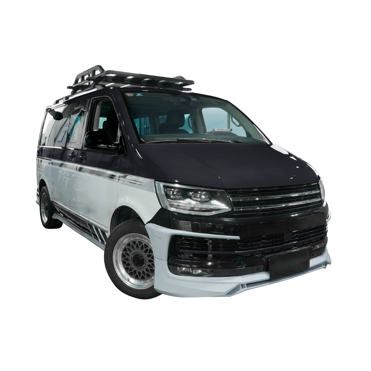 Transporter - T6 SWB: Primed Splitter Side Skirt Rear Bumper Spoiler 15-19