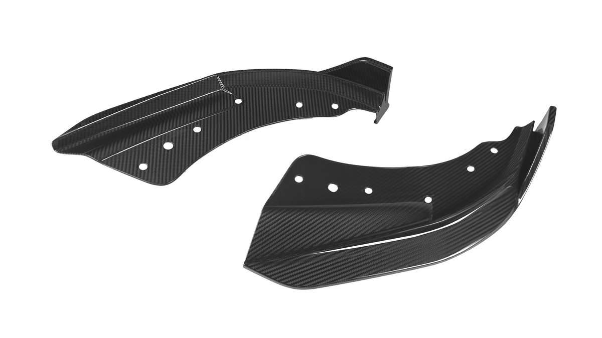 2 Winglets BMW 4 Series G22 Front Lip Splitter Dry Carbon Fibre SOOQOO Style ...