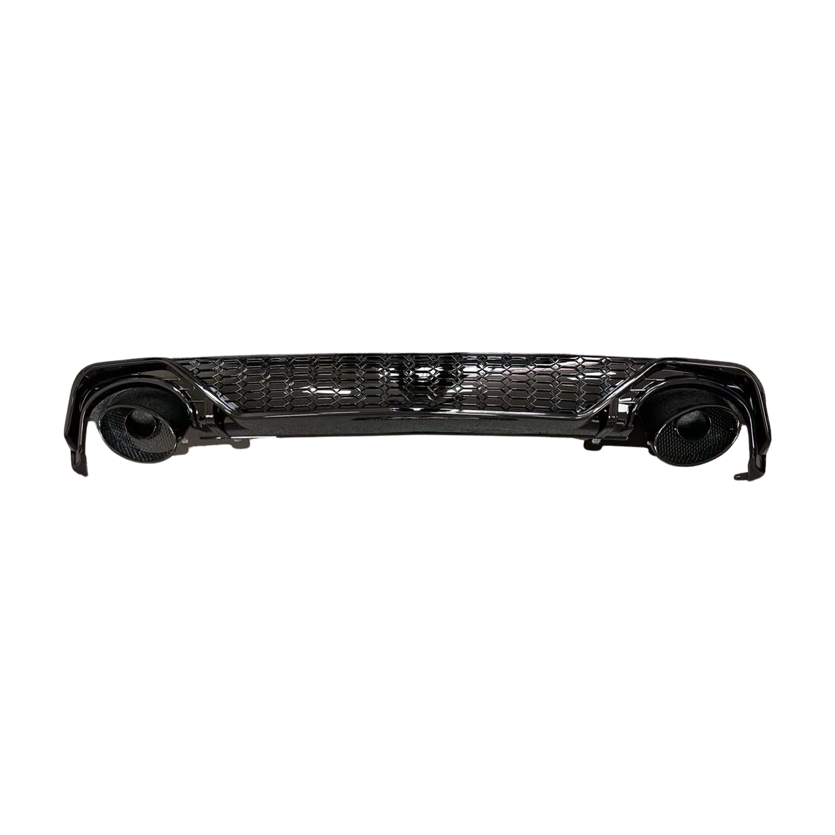 a6 s6 c8 gloss black rs6 style diffuser with black exhaust tips 19 23