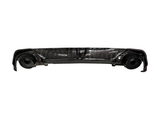 a6 s6 c8 gloss black rs6 style diffuser with black exhaust tips 19 23