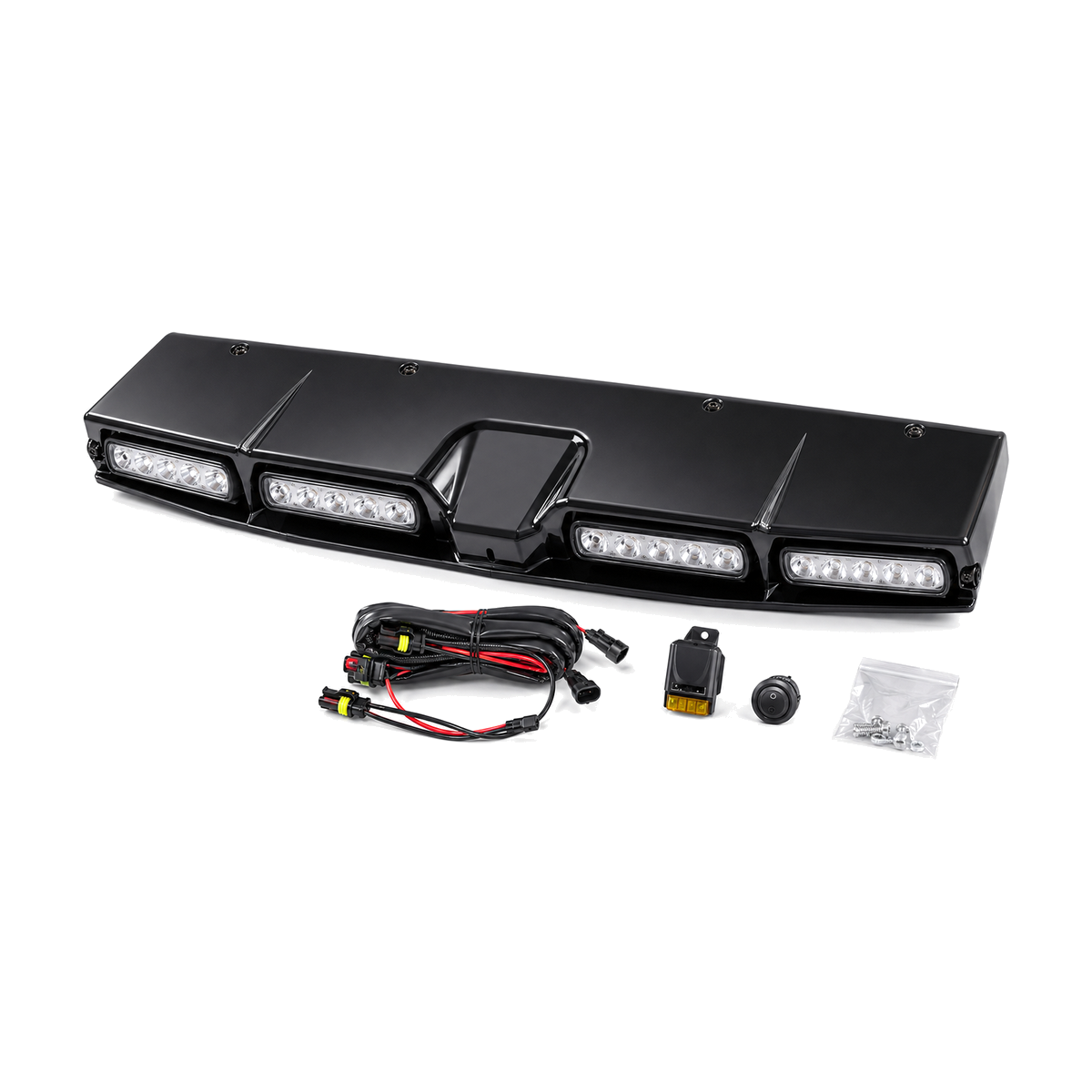 amarok t9 gloss black v3 style led roof light bar 22
