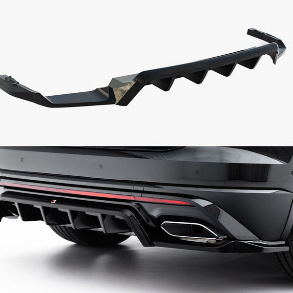 VW - Touareg R Line MK3 Facelift: Maxton Rear Splitter (Vertical Bars)
