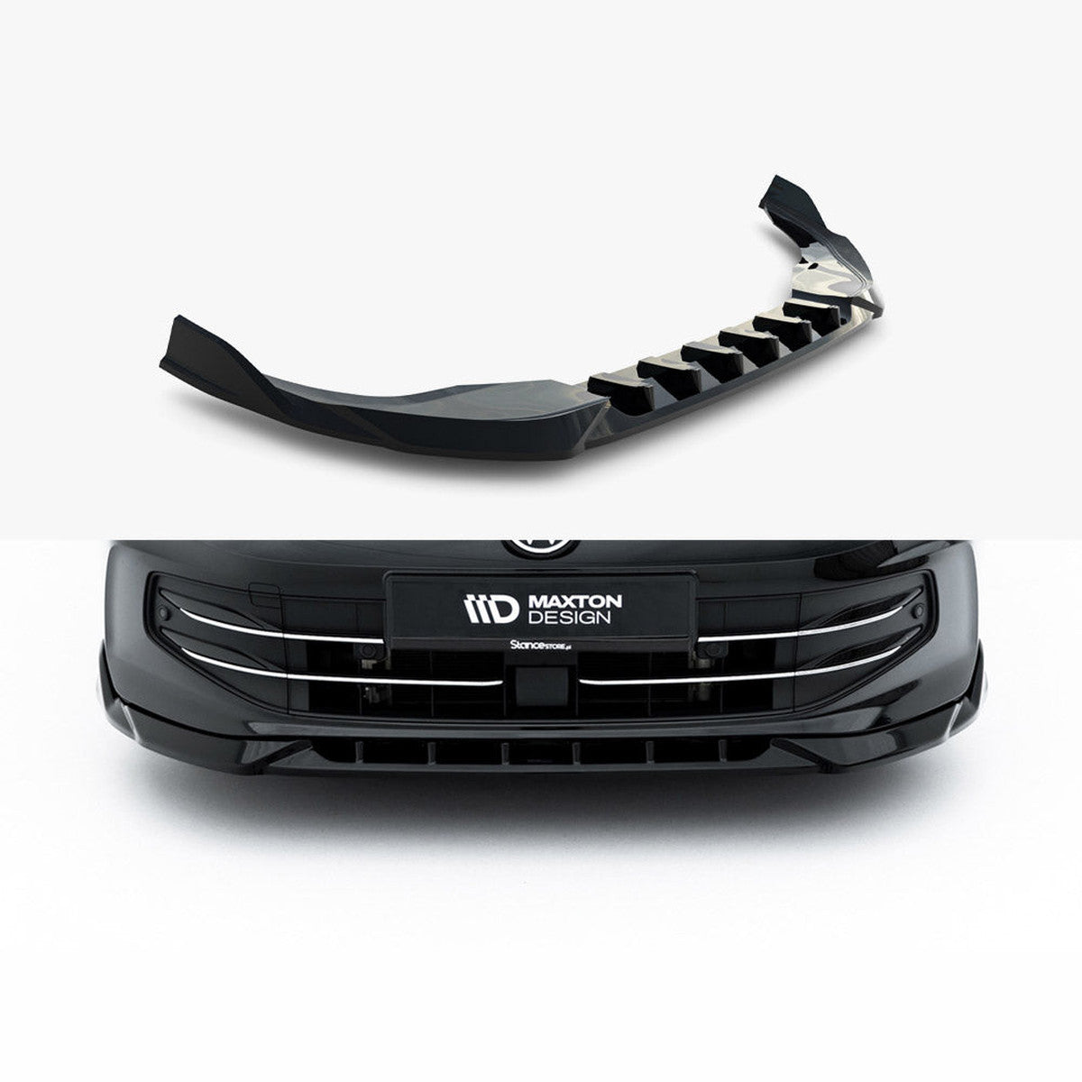 vw golf mk8 facelift maxton front splitter v1