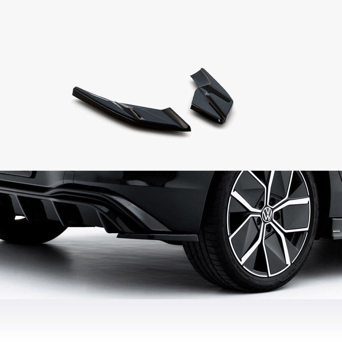 vw golf mk8 facelift maxton rear side splitters