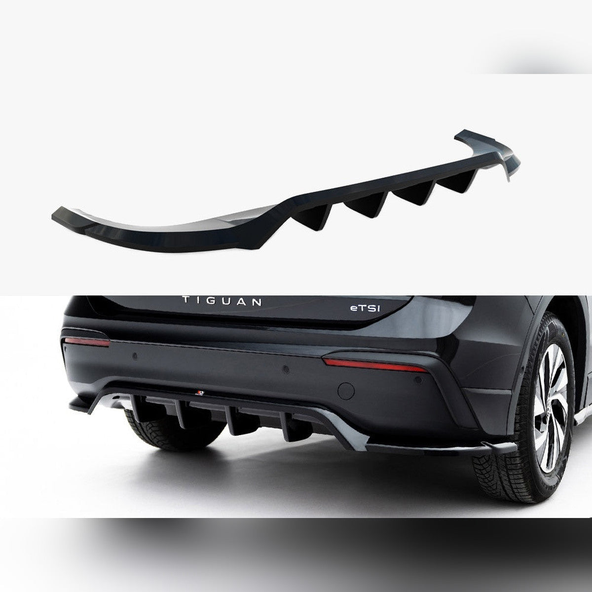 vw tiguan mk3 maxton rear splitter vertical bars
