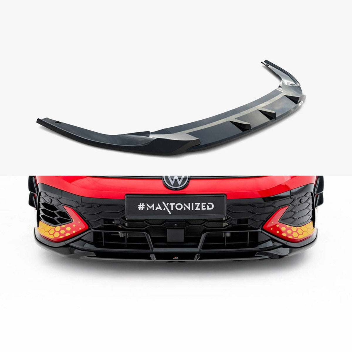 vw golf gti clubsport mk8 facelift maxton front splitter v1