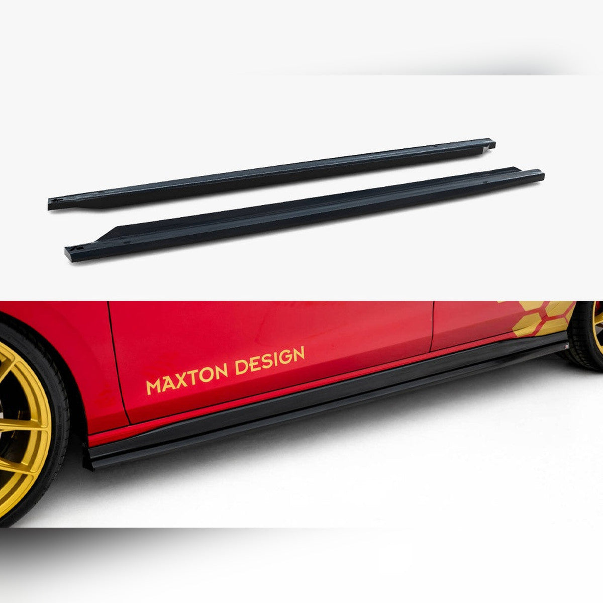 vw golf gti clubsport mk8 facelift maxton side skirts v2