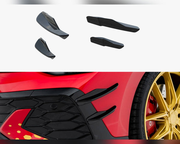 vw golf gti clubsport mk8 facelift maxton front bumper wings canards