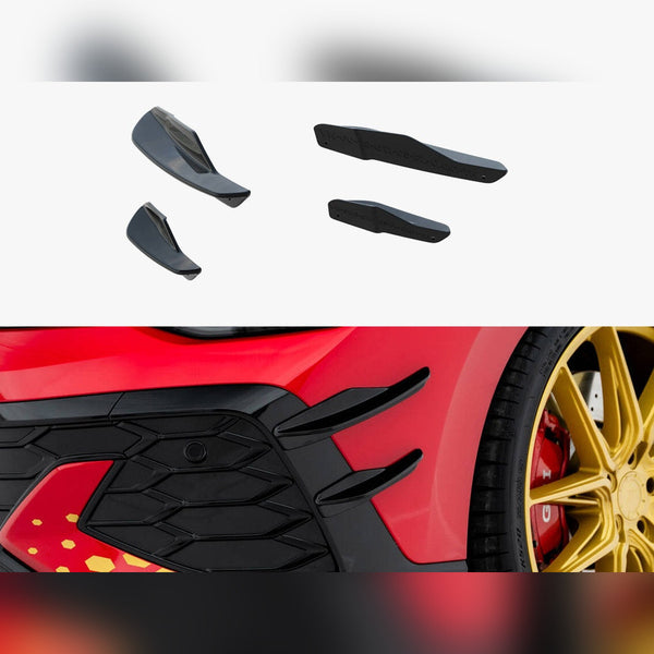 vw golf gti clubsport mk8 facelift maxton front bumper wings canards