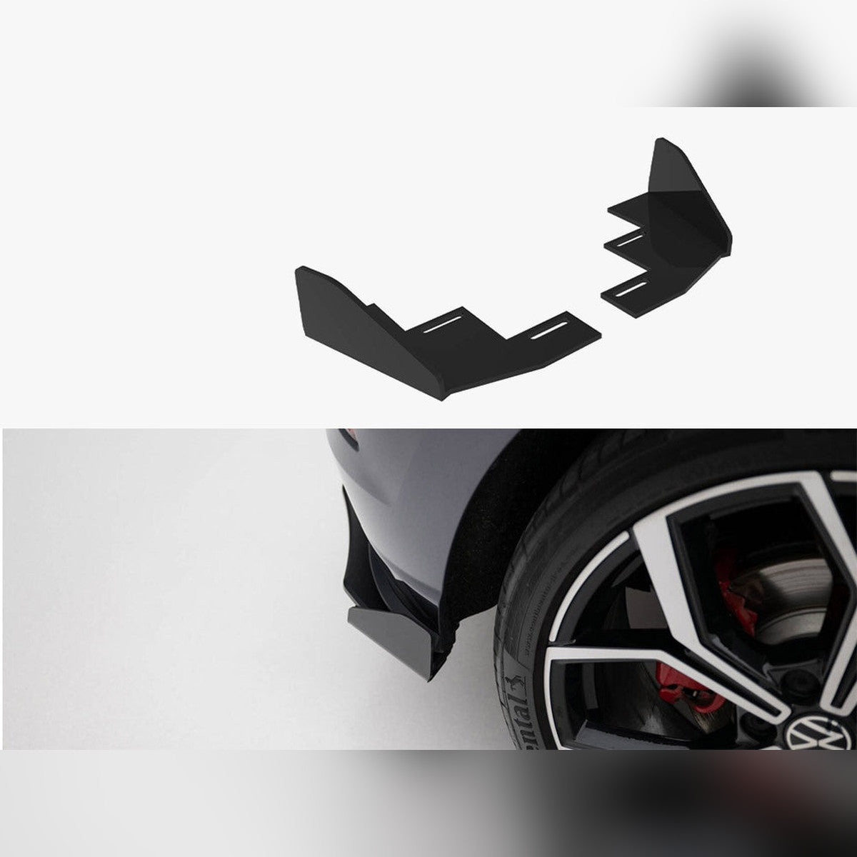 vw polo gti mk6 facelift maxton rear side flaps
