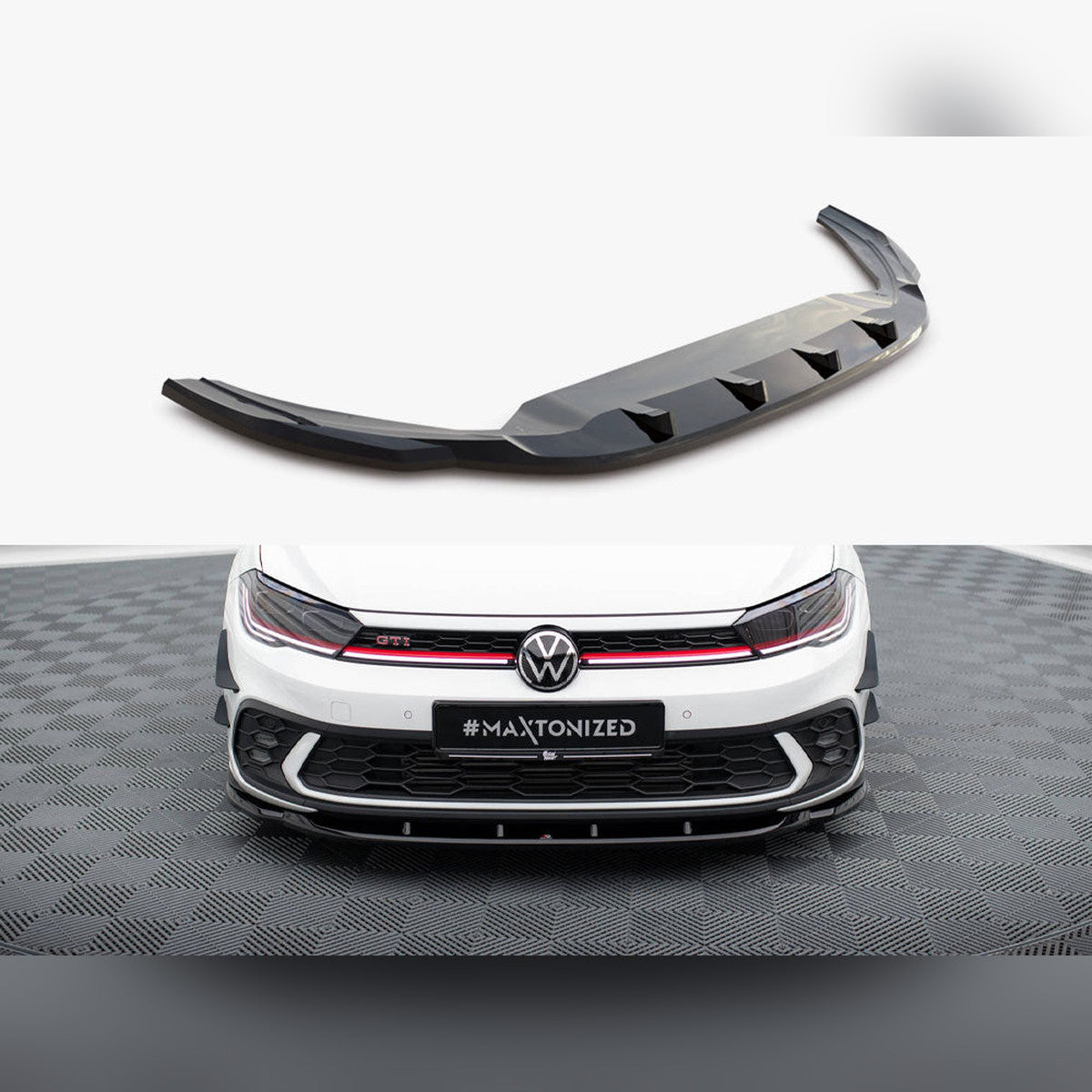 vw polo gti mk6 facelift maxton front splitter v1