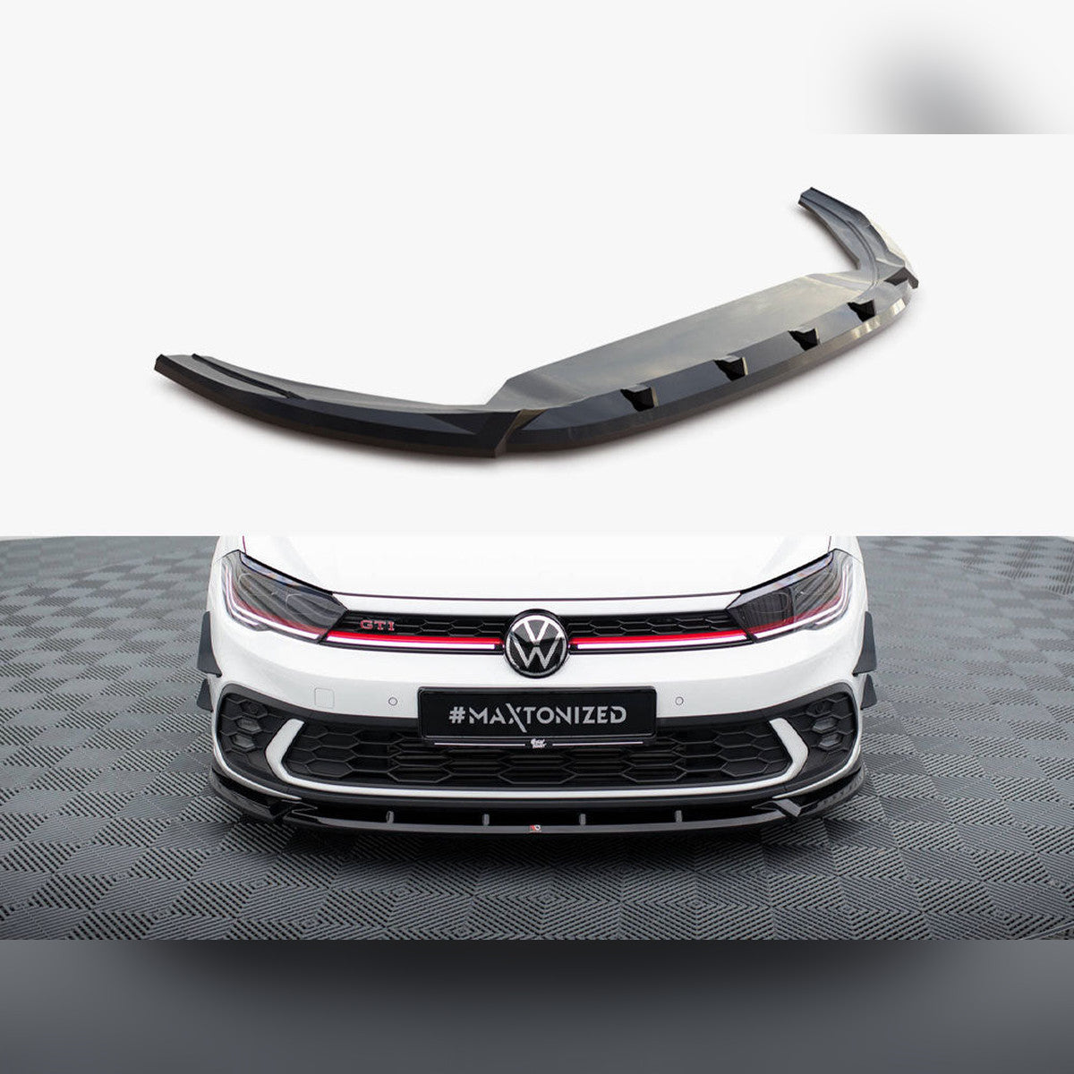 vw polo gti mk6 facelift maxton front splitter v2
