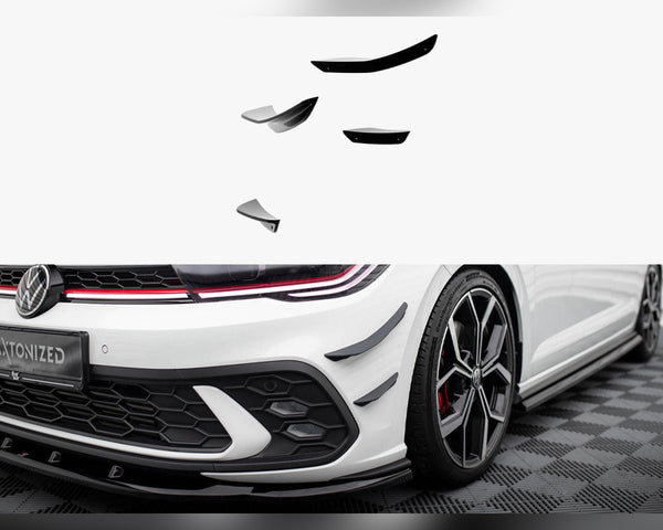 vw polo gti mk6 facelift maxton front bumper wings canards