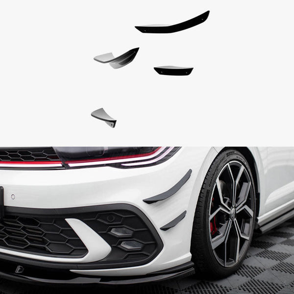 VW - Polo GTI MK6 Facelift: Maxton Front Bumper Wings (Canards)
