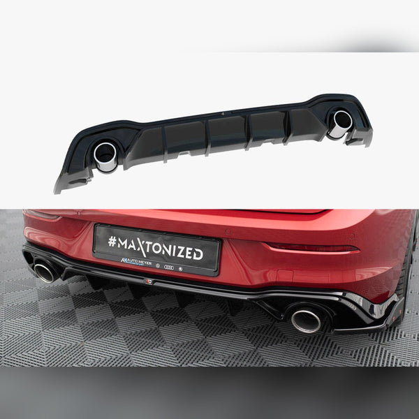 vw golf gte r line mk8 mk8 facelift maxton rear diffuser exhaust ends imitation