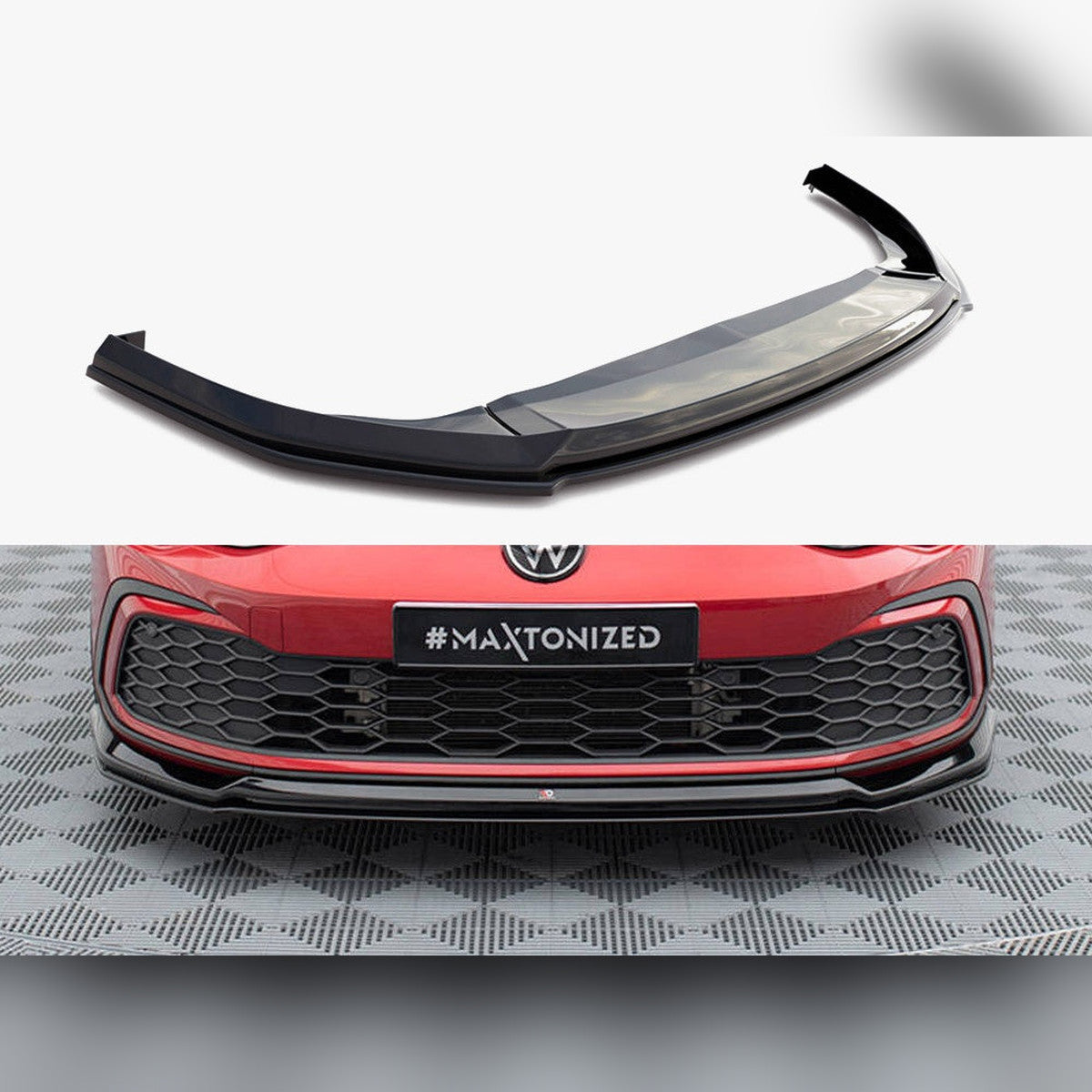 vw golf gti gte gtd r line mk8 maxton front splitter v6