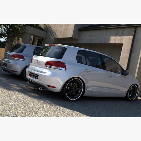 vw golf vi with 2 exhaust hole maxton rear diffuser