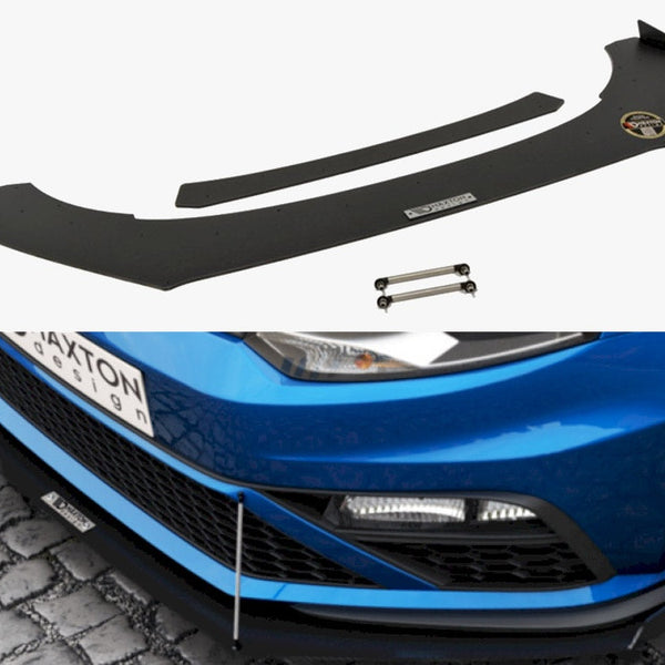 VW - Polo GTI MK5 Facelift: Maxton Front Racing Splitter (with wings)