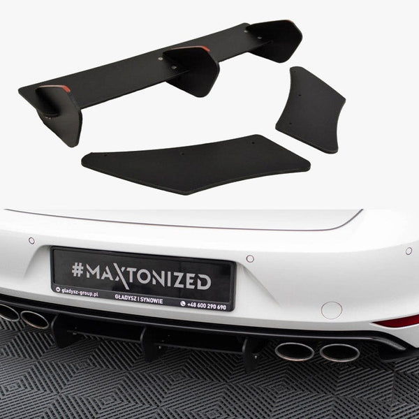 VW - Golf R MK7 Hatchback: Maxton Rear Diffuser; Rear Side Splitters
