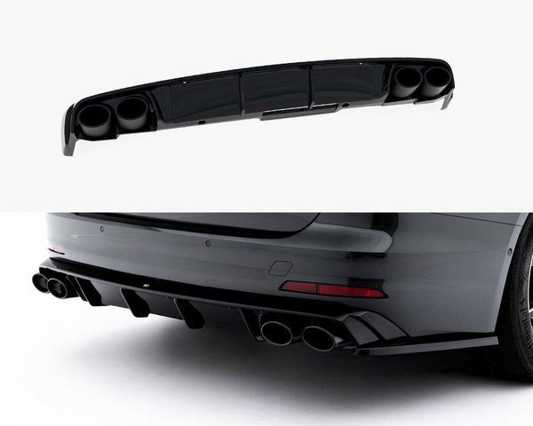 Audi - A6 Sedan / Avant C8 / C8 Facelift: Maxton Rear Diffuser + Exhaust Ends Imitation