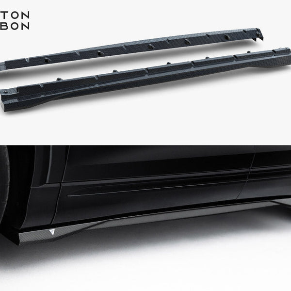 Audi - SQ8 / Q8 S Line MK1 Facelift: Maxton Pre-preg Carbon Fibre Side Skirts
