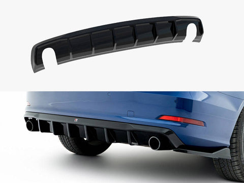 Audi - A3 Sedan 8V (Version with single exhaust tips on both sides): Maxton Rear Diffuser