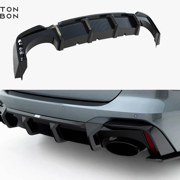 Audi - RS6 C8 (version without towbar): Maxton Pre-preg Carbon Fibre Rear Diffuser