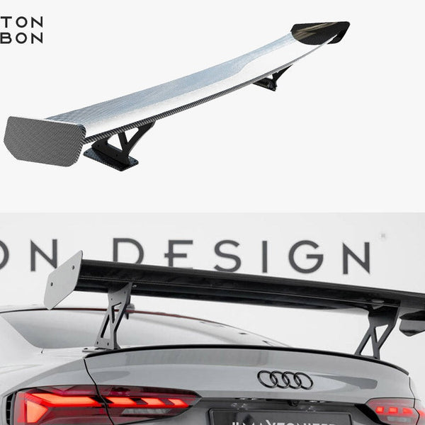 Audi - A5 / A5 S Line / S5 / RS5 Coupe F5 / F5 Facelift: Maxton Carbon Spoiler With External Brackets Uprights V1