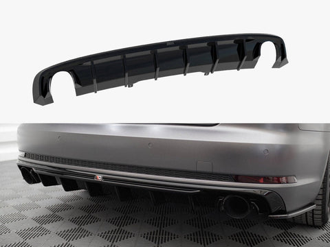 Audi - A4 S Line B9 (Version with single exhaust tips on both sides): Maxton Rear Diffuser V1