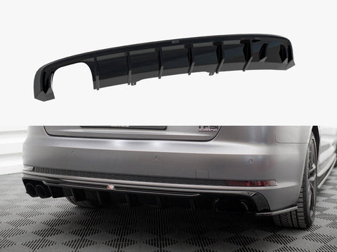 Audi - A4 S Line B9 (Version with dual exhaust tips on one side): Maxton Rear Diffuser V1