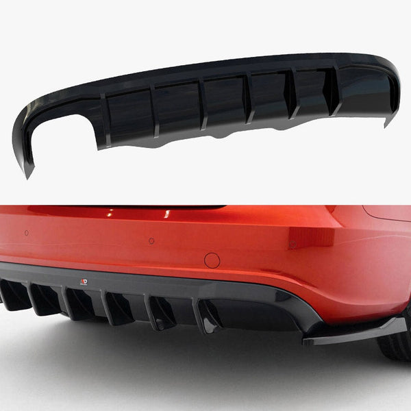 Audi - A5 S Line Sportback 8T (Version with dual exhaust tips on one side): Maxton Rear Diffuser