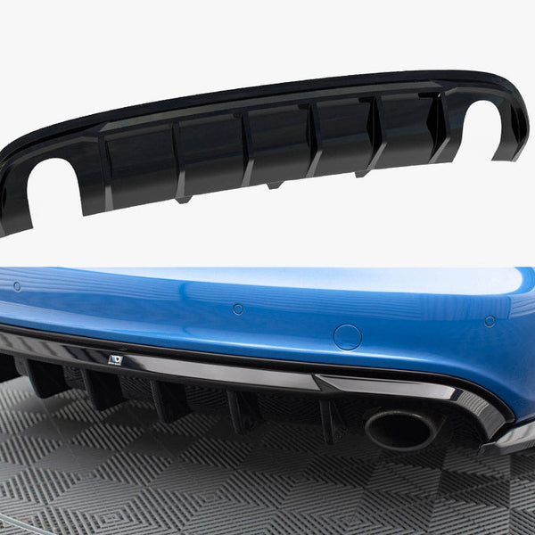 Audi - A4 S Line Sedan / Avant B8 (Version with single exhaust tips on both sides): Maxton Rear Diffuser