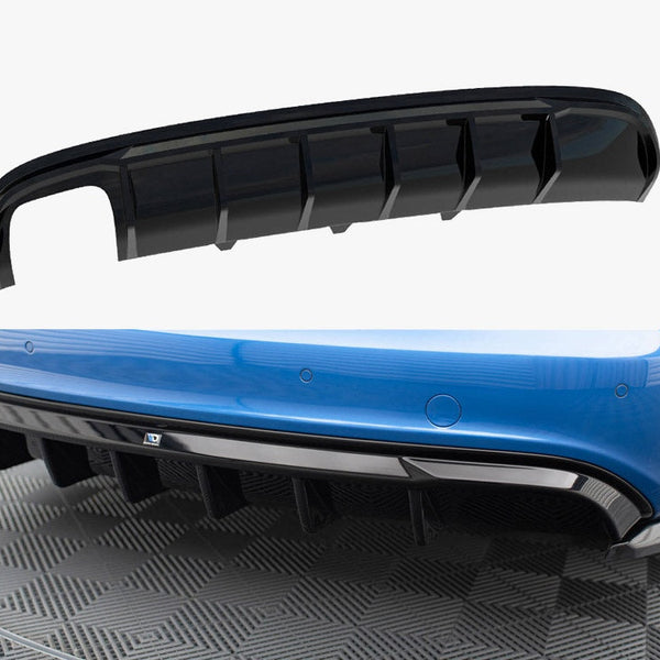 Audi - A4 S Line Sedan / Avant B8 (Version with dual exhaust tips on one side): Maxton Rear Diffuser