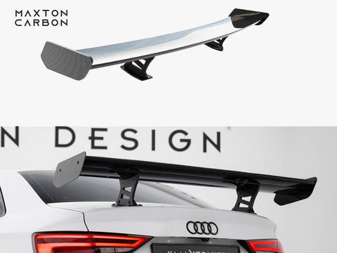 Audi - A3 / A3 S Line / S3 / RS3 Sedan 8V / 8V Facelift: Maxton Carbon Spoiler With Internal Brackets Uprights