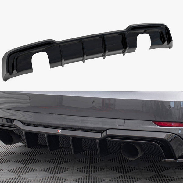 Audi - A3 S Line Sportback 8V Facelift (Version with single exhausts on both sides): Maxton Rear Diffuser