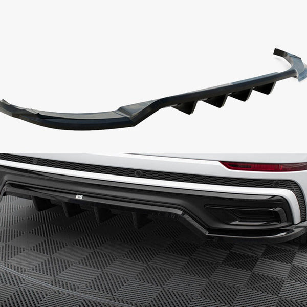 Audi - Q8 S Line MK1: Maxton Central Rear Splitter (Vertical Bars)