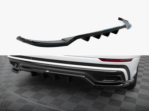 Audi - Q8 S Line MK1: Maxton Central Rear Splitter (Vertical Bars)