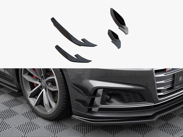 Audi - S5 / A5 S Line Coupe / Sportback F5: Maxton Front Bumper Wings (Canards)