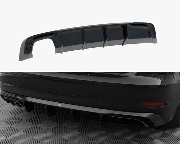 Audi - A3 Sportback 8V Facelift (Version with double exhaust tip): Maxton Rear Diffuser