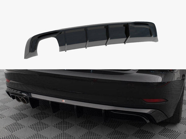 Audi - A3 Sportback 8V Facelift (Version with double exhaust tip): Maxton Rear Diffuser