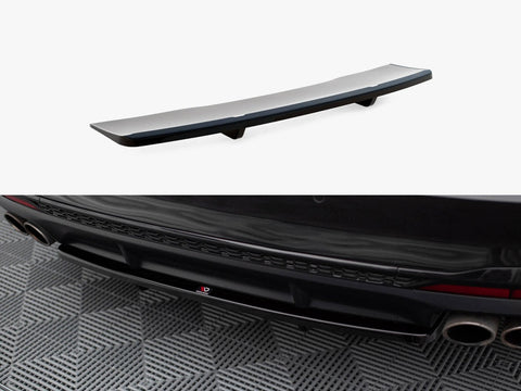 Audi - S4 B9 Facelift: Maxton Central Rear Splitter (Vertical Bars)