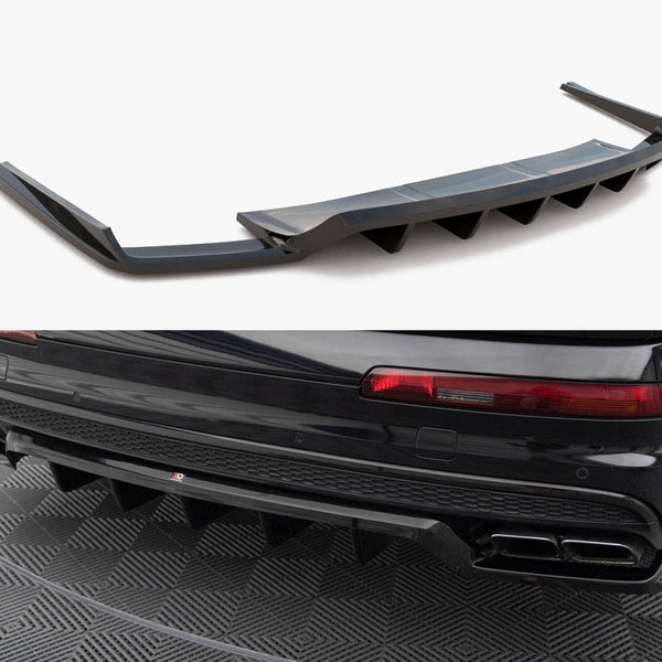 Audi - SQ7 MK2: Maxton Central Rear Splitter (Vertical Bars)