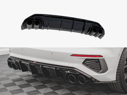 Audi - A3 S Line Sportback 8Y: Maxton Rear Diffuser + Exhaust Ends Imitation